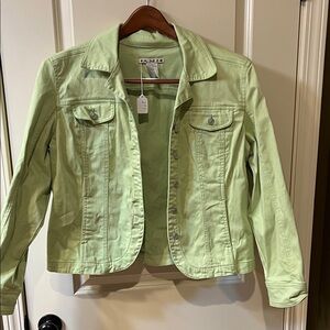 Pastel Green Women's Jean Jacket XL. C299